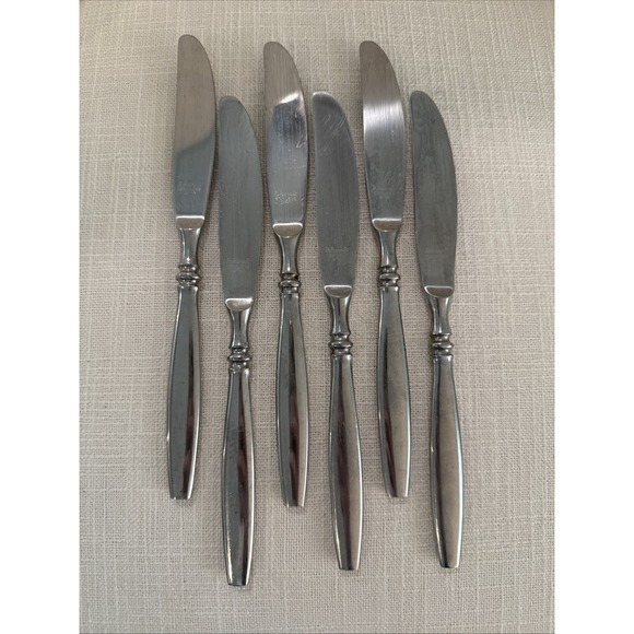 Reed & Barton Other - 6 - Reed & Barton PERTH Modern Solid‎ Knives Stainless Flatware 8.5" Rebacraft
